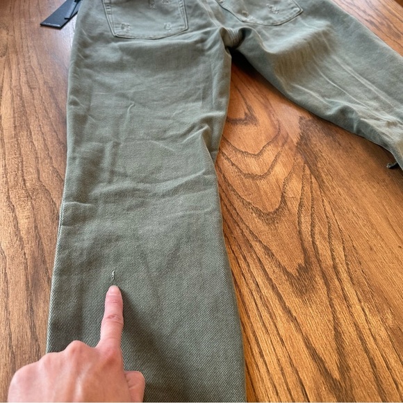 NWT One Teaspoon Freebirds Distressed High Waisted Pants Jeans Super Khaki Sz 27 - Picture 15 of 16